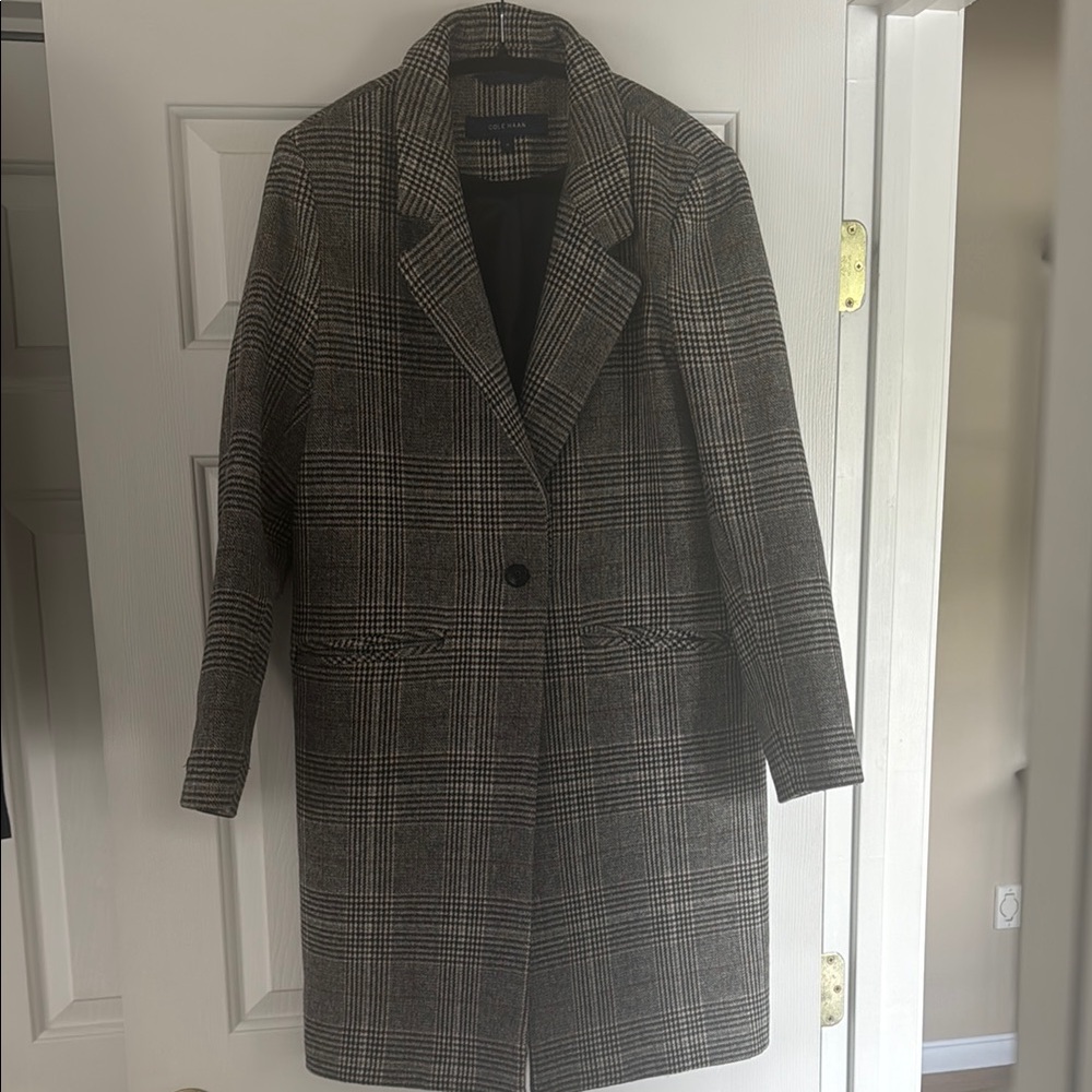 Cole Haan Women's Plaid Coat sz10